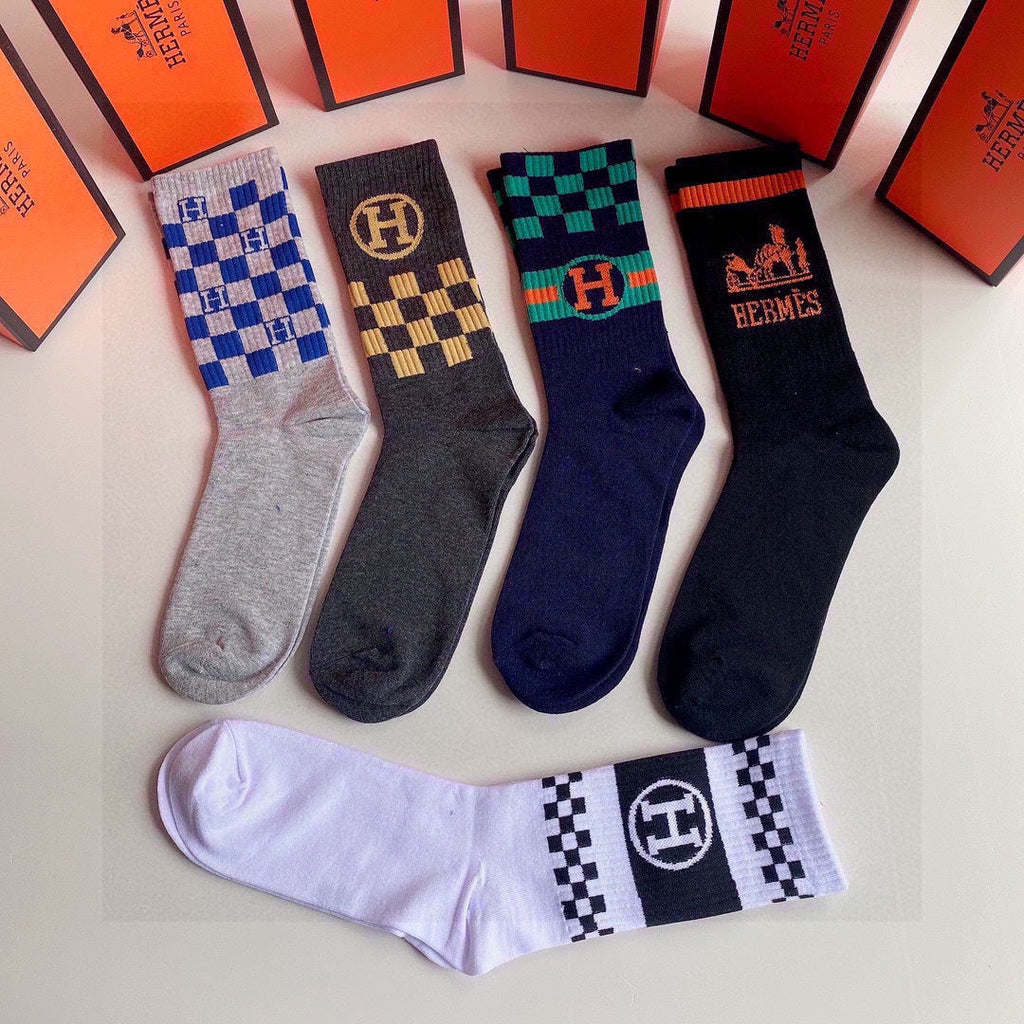 HERMES CREW SOCKS 410973 (1 BOX)