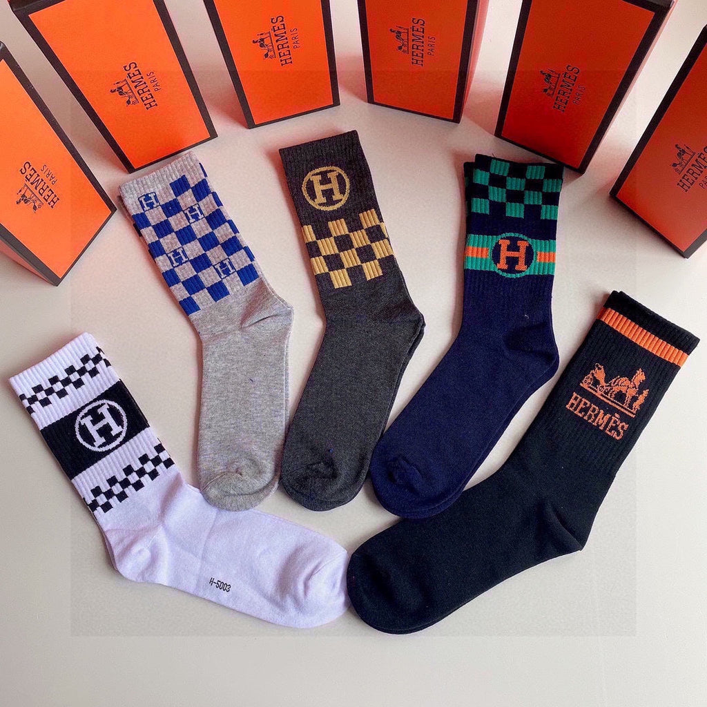 HERMES CREW SOCKS 410973 (1 BOX)
