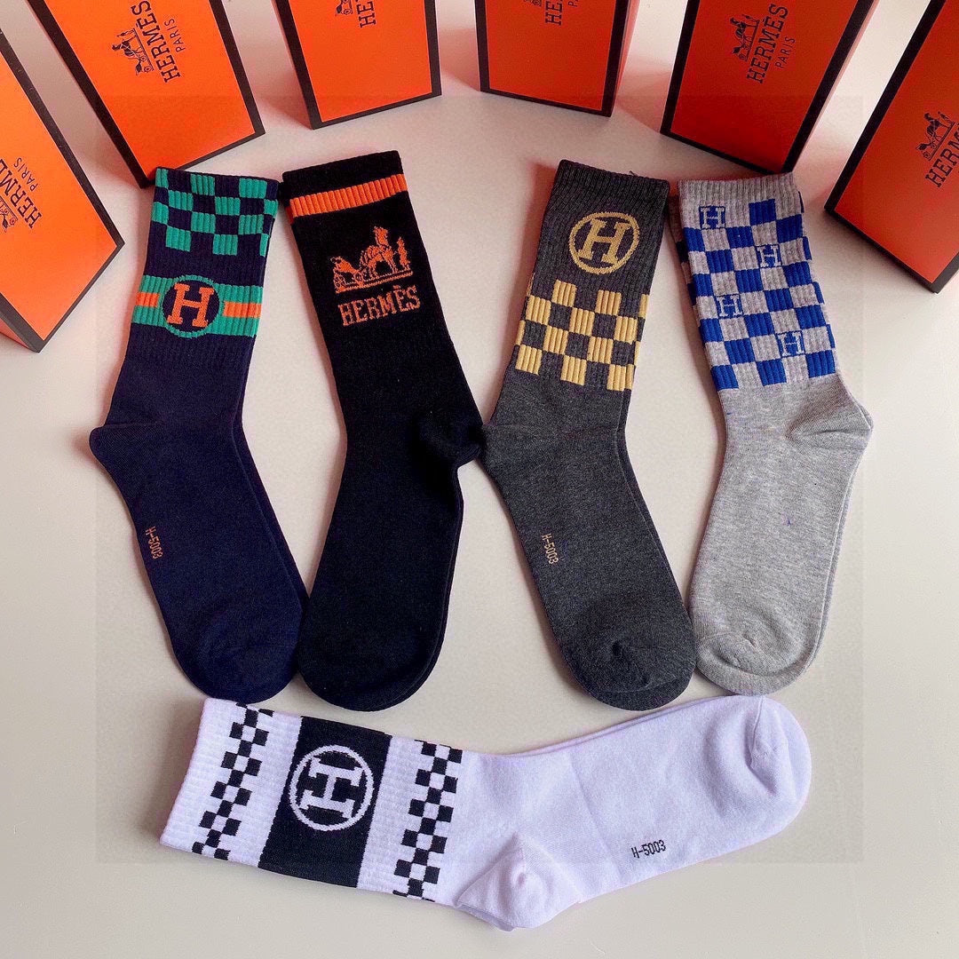 HERMES CREW SOCKS 410973 (1 BOX)