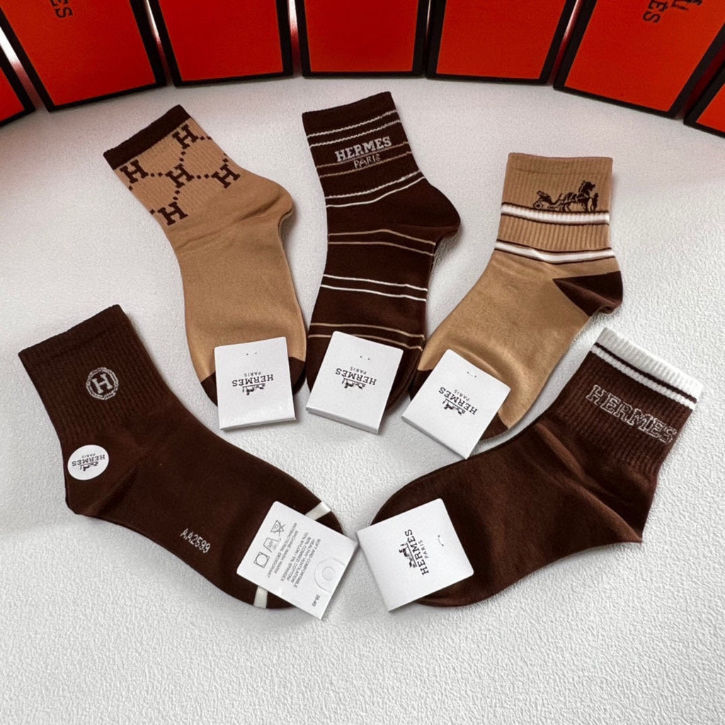 HERMES LOW-CUT SOCKS 410980 (1 BOX)