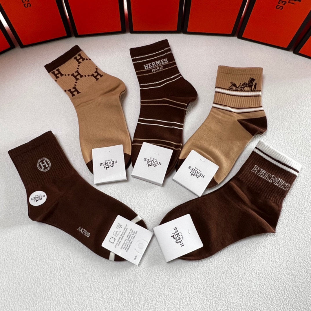 HERMES LOW-CUT SOCKS 410980 (1 BOX)