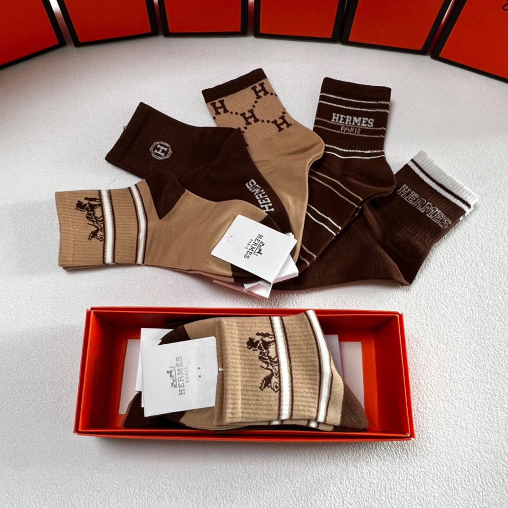 HERMES LOW-CUT SOCKS 410980 (1 BOX)