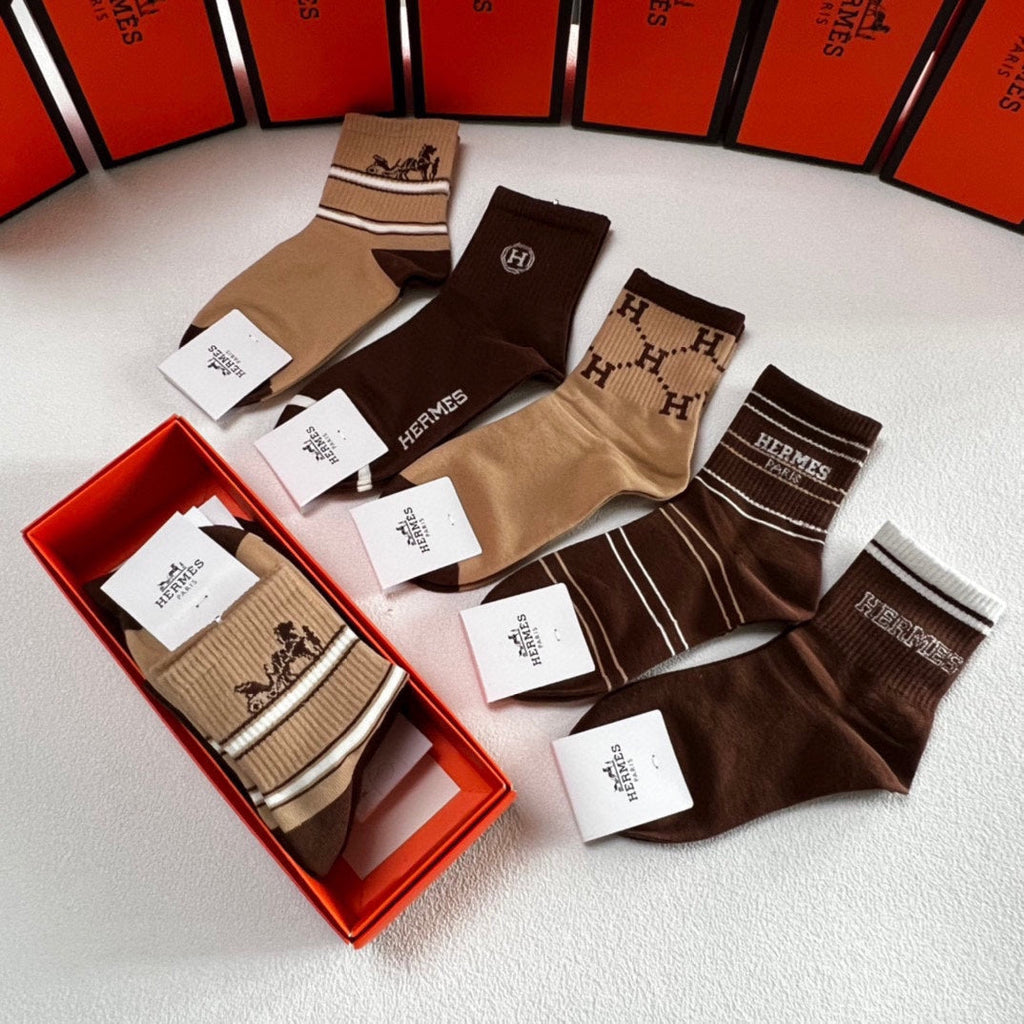 HERMES LOW-CUT SOCKS 410980 (1 BOX)