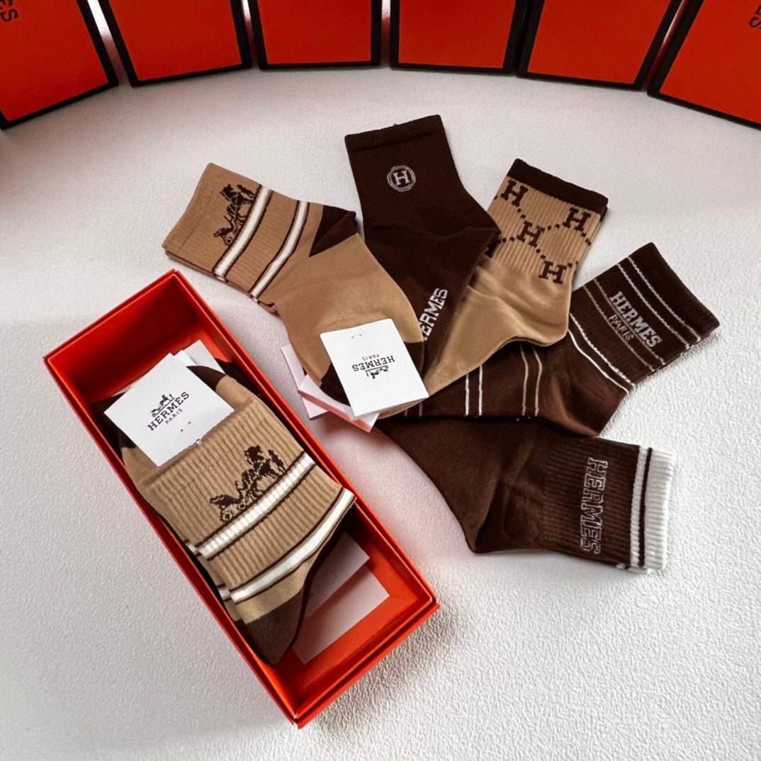 HERMES LOW-CUT SOCKS 410980 (1 BOX)