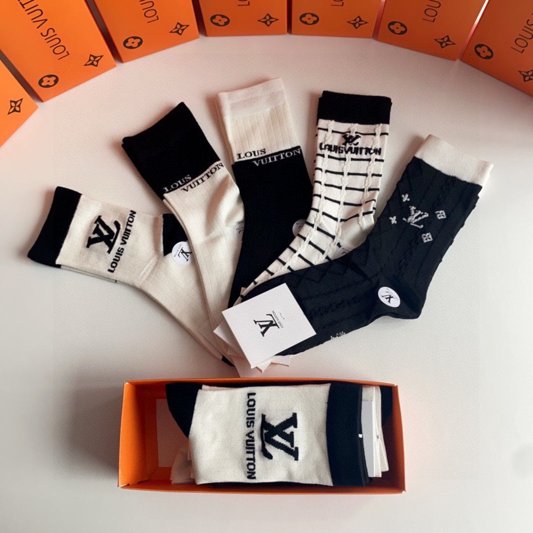 LOUIS VUITTON CREW SOCKS 410985 (1 BOX)