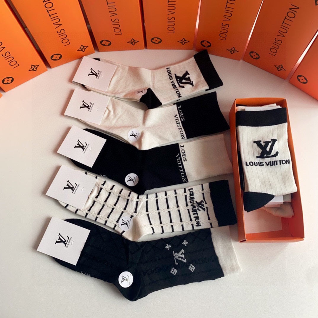 LOUIS VUITTON CREW SOCKS 410985 (1 BOX)