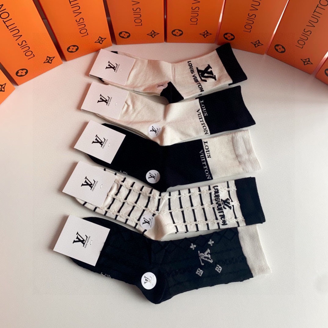 LOUIS VUITTON CREW SOCKS 410985 (1 BOX)