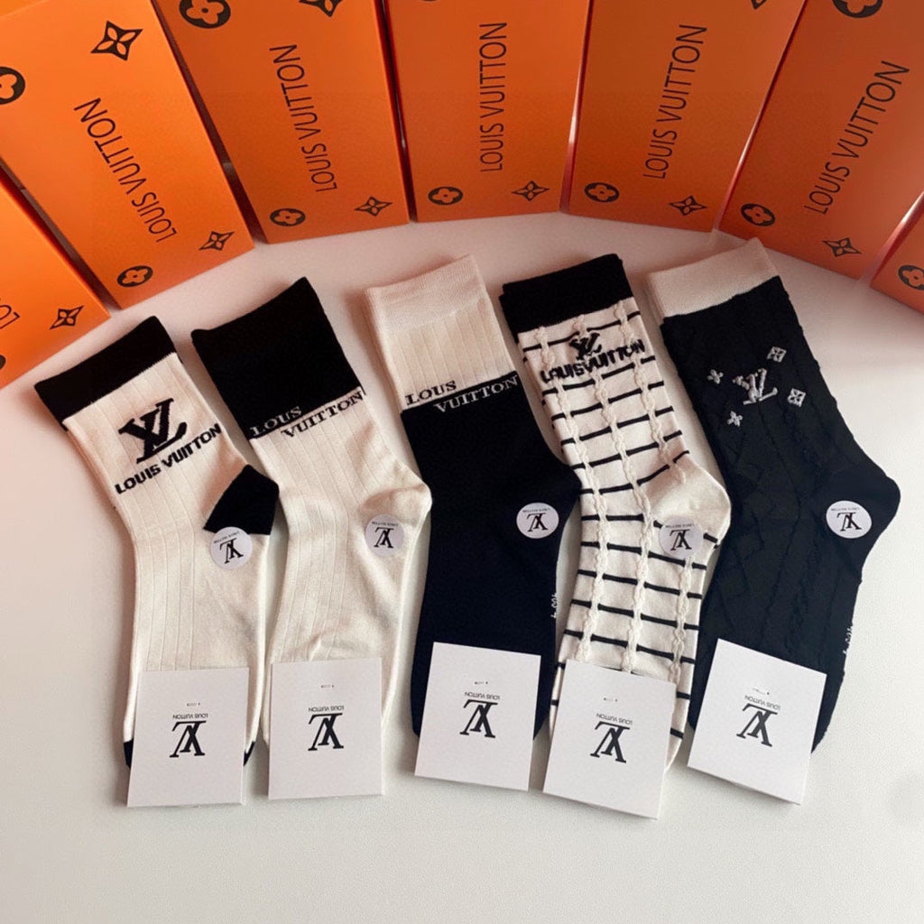 LOUIS VUITTON CREW SOCKS 410985 (1 BOX)
