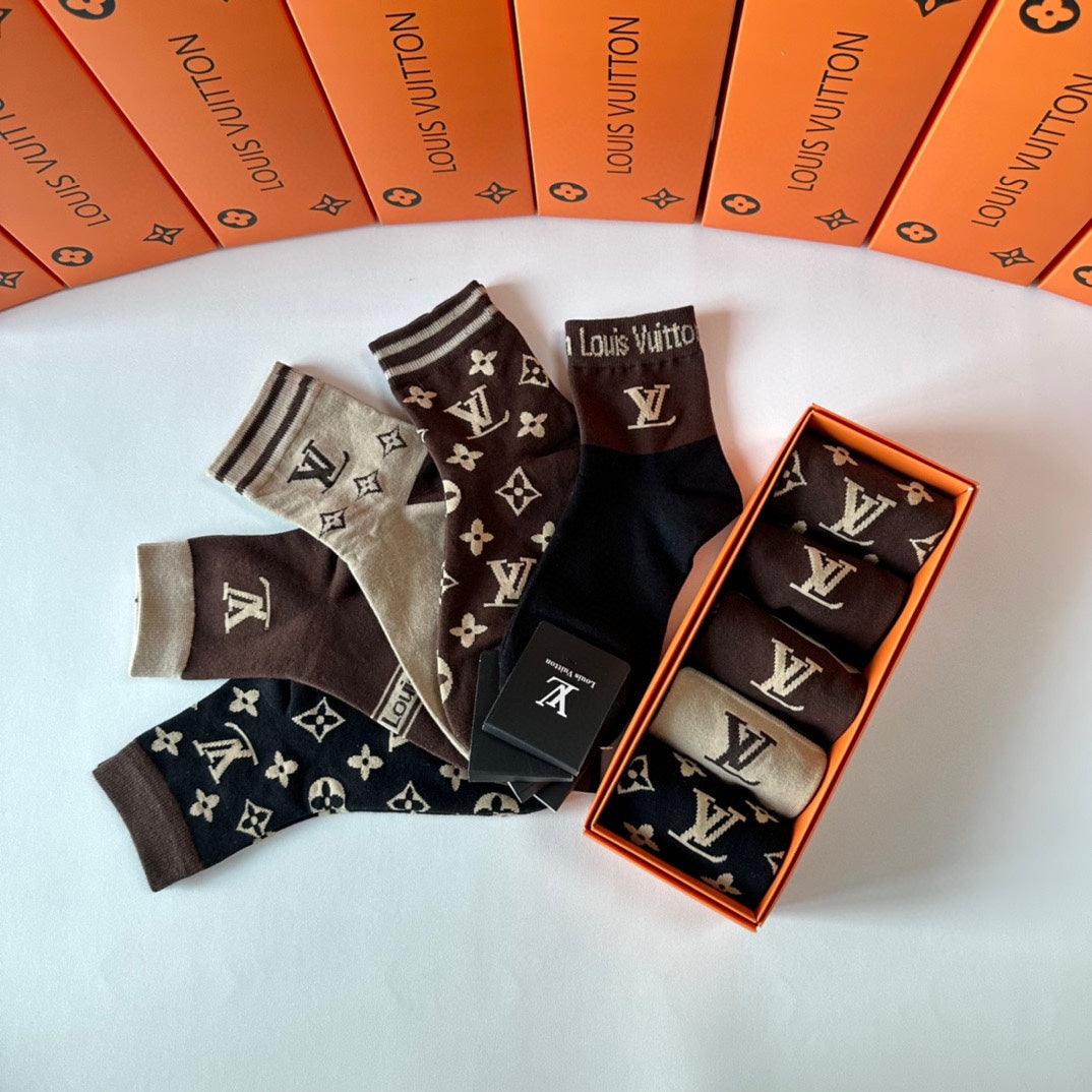 LOUIS VUITTON CREW SOCKS 410990 (1 BOX)
