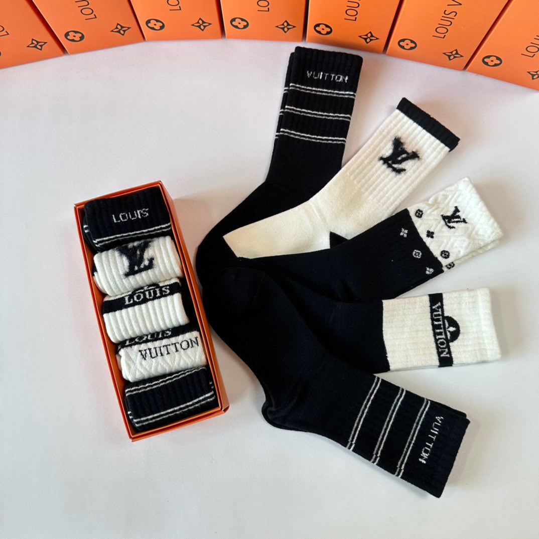 LOUIS VUITTON CREW SOCKS 410991 (1 BOX)