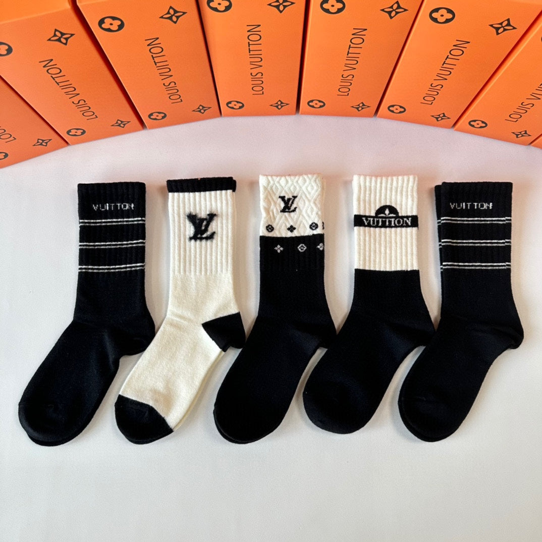 LOUIS VUITTON CREW SOCKS 410991 (1 BOX)