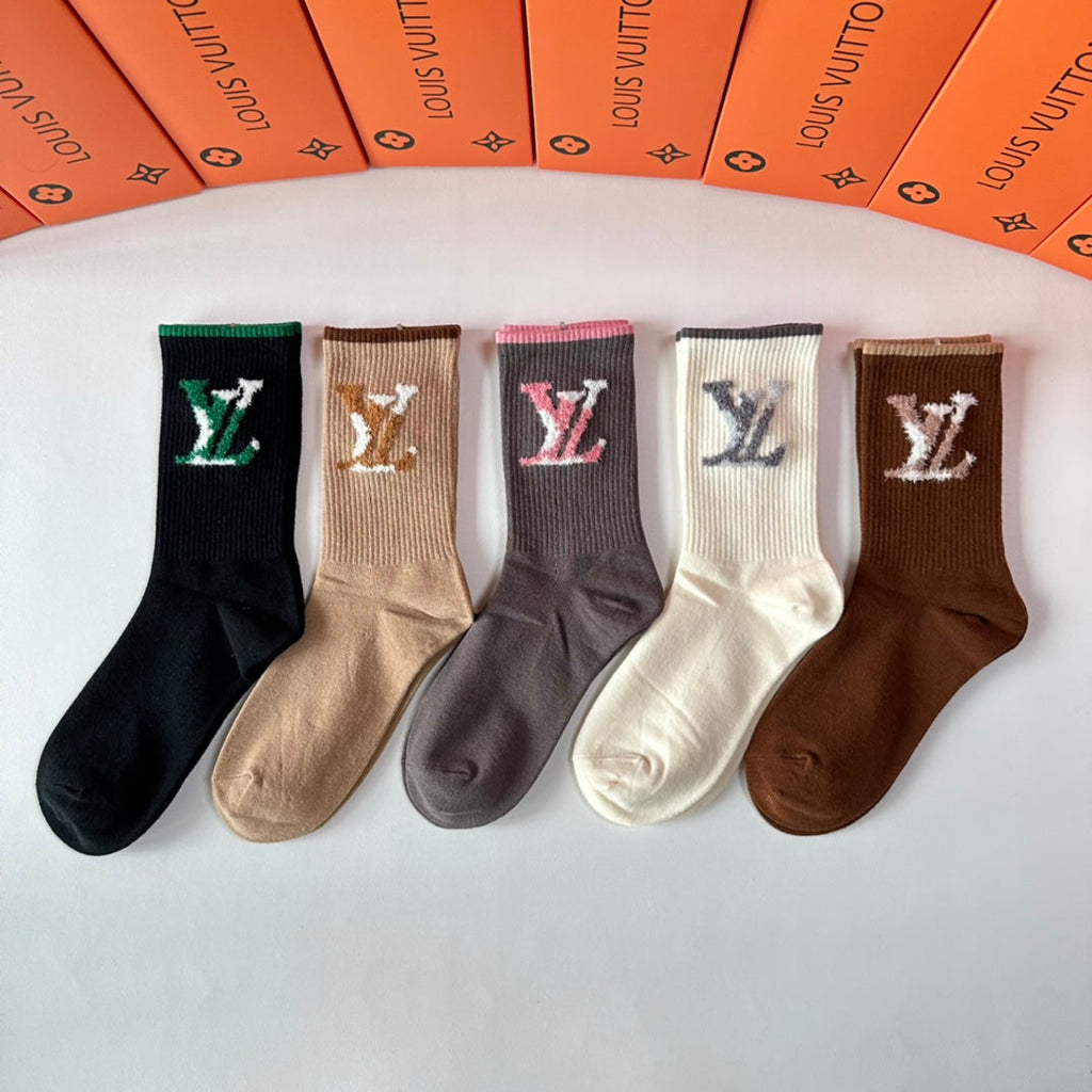 LOUIS VUITTON CREW SOCKS 411007 (1 BOX)