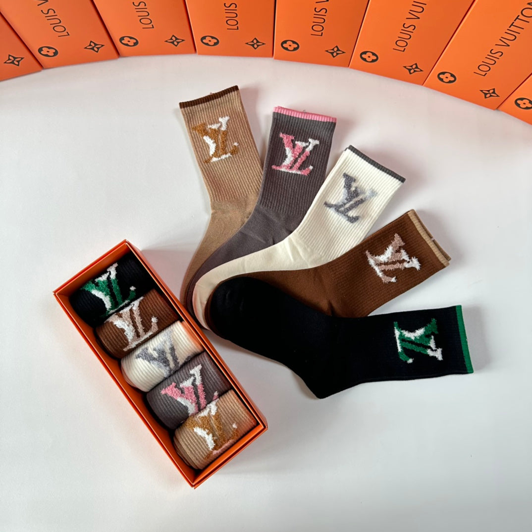 LOUIS VUITTON CREW SOCKS 411007 (1 BOX)