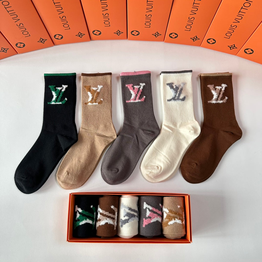 LOUIS VUITTON CREW SOCKS 411007 (1 BOX)