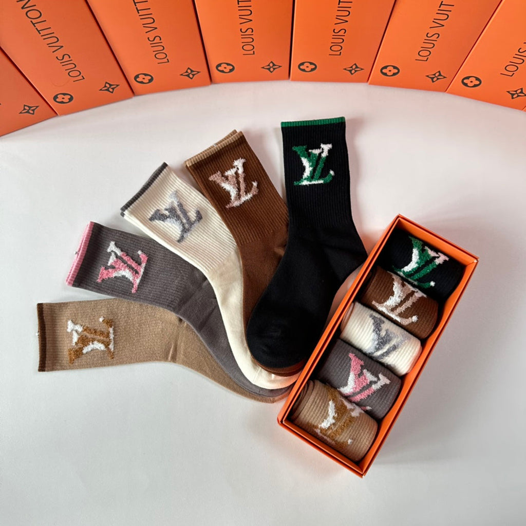 LOUIS VUITTON CREW SOCKS 411007 (1 BOX)