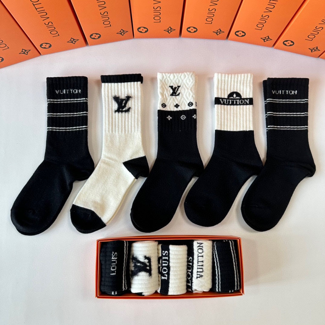 LOUIS VUITTON CREW SOCKS 416100 (1 BOX)