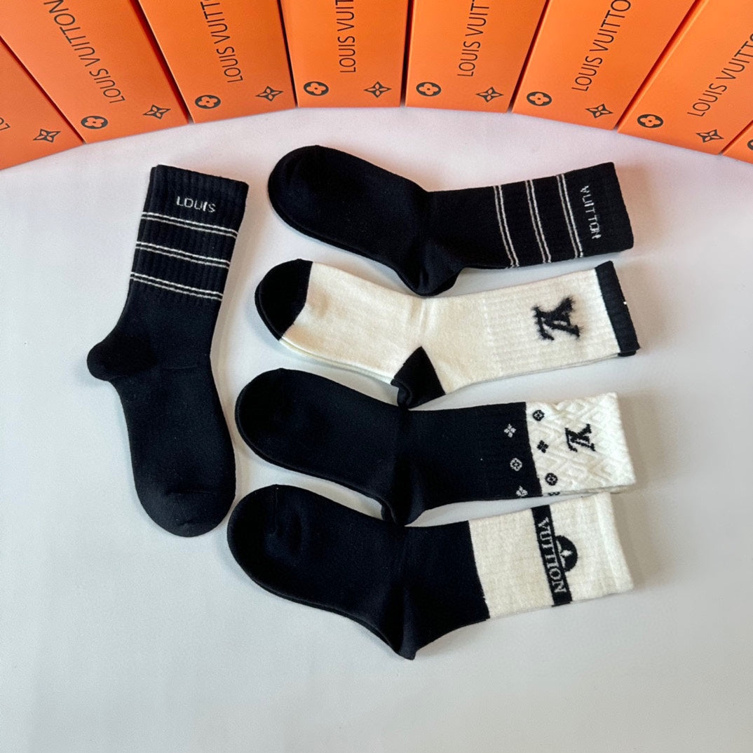 LOUIS VUITTON CREW SOCKS 416100 (1 BOX)