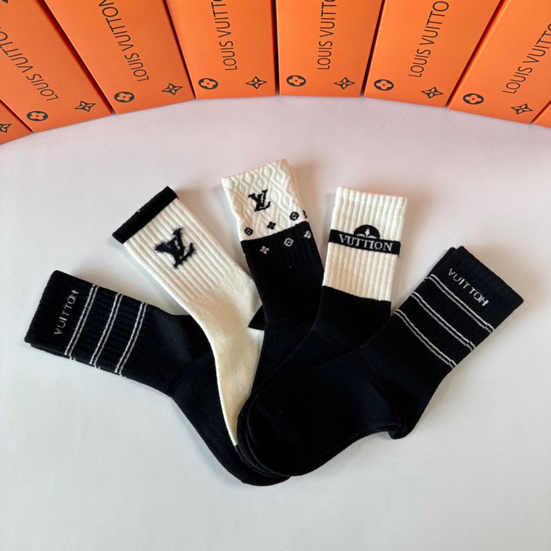 LOUIS VUITTON CREW SOCKS 416100 (1 BOX)