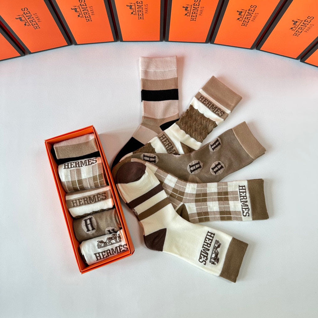 HERMES LOW-CUT SOCKS 417462 (1 BOX)