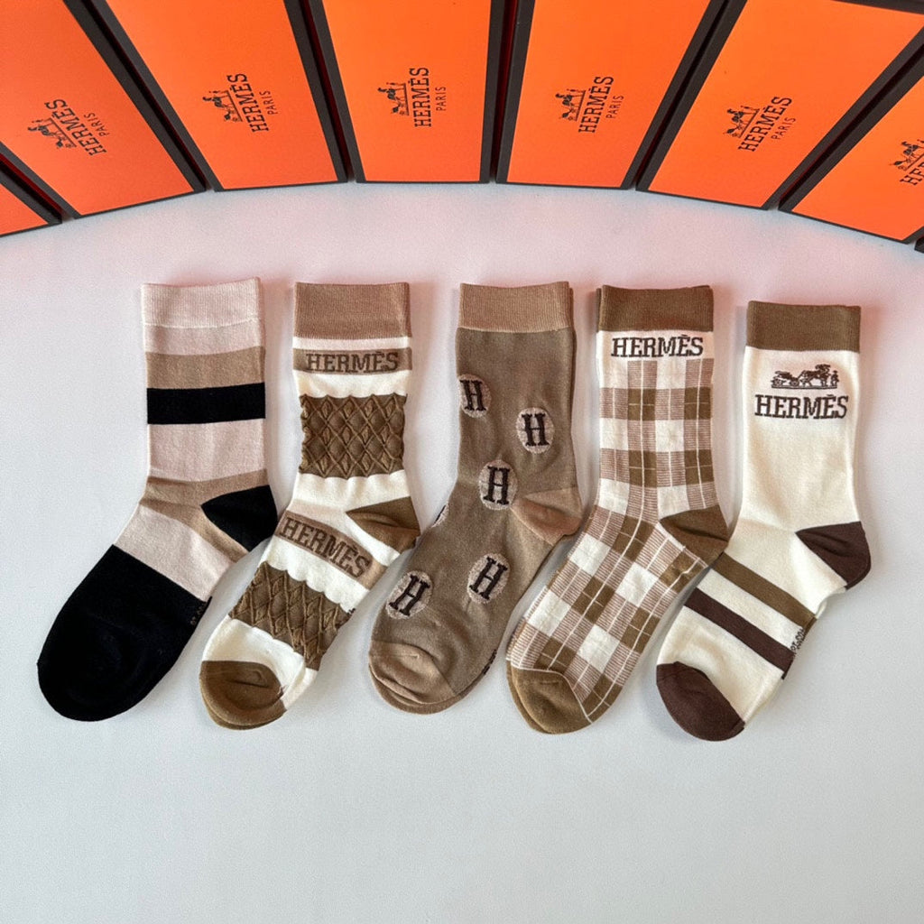 HERMES LOW-CUT SOCKS 417462 (1 BOX)