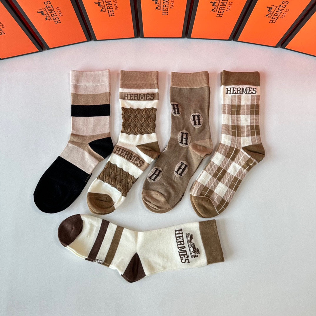 HERMES LOW-CUT SOCKS 417462 (1 BOX)