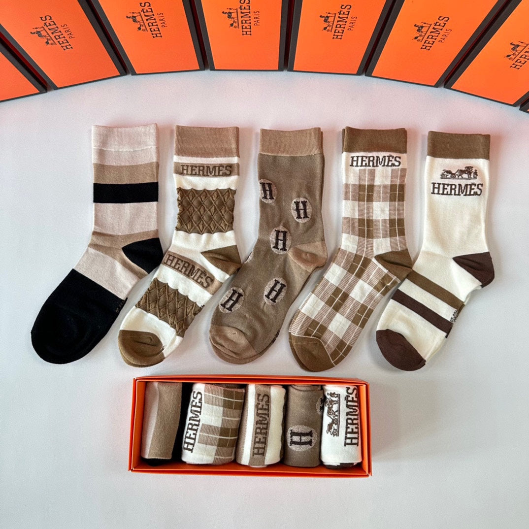 HERMES LOW-CUT SOCKS 417462 (1 BOX)
