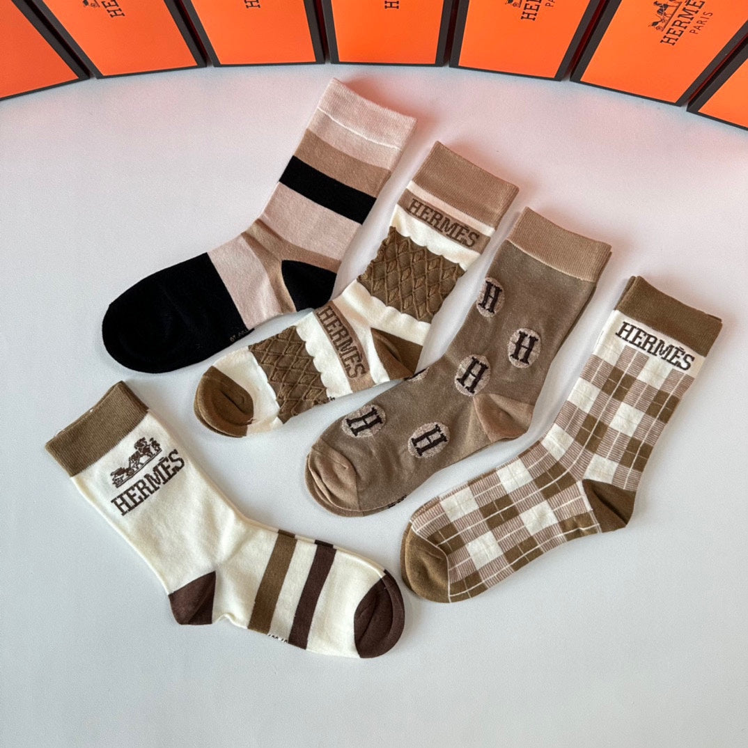 HERMES LOW-CUT SOCKS 417462 (1 BOX)
