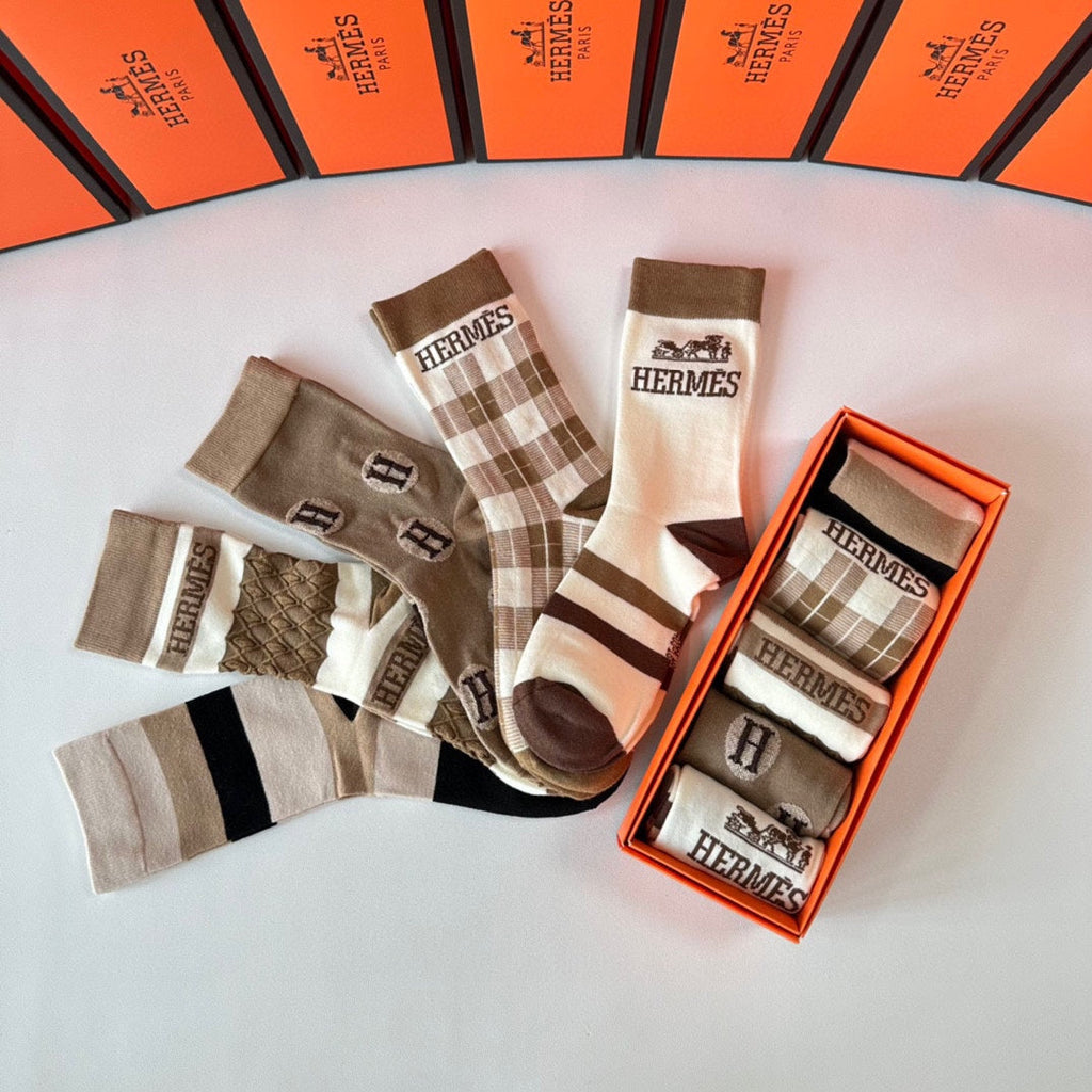 HERMES LOW-CUT SOCKS 417462 (1 BOX)