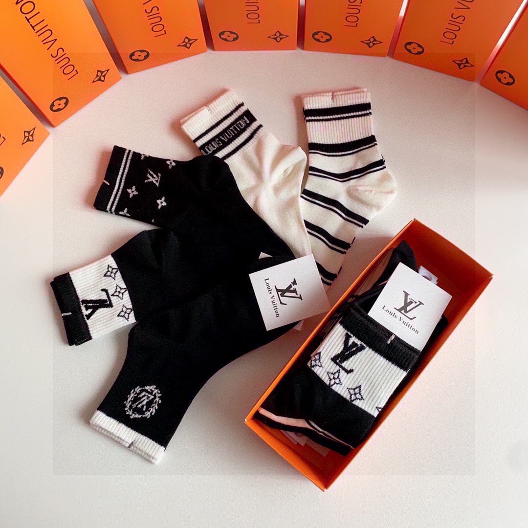 LOUIS VUITTON LOW-CUT SOCKS 419051 (1 BOX)