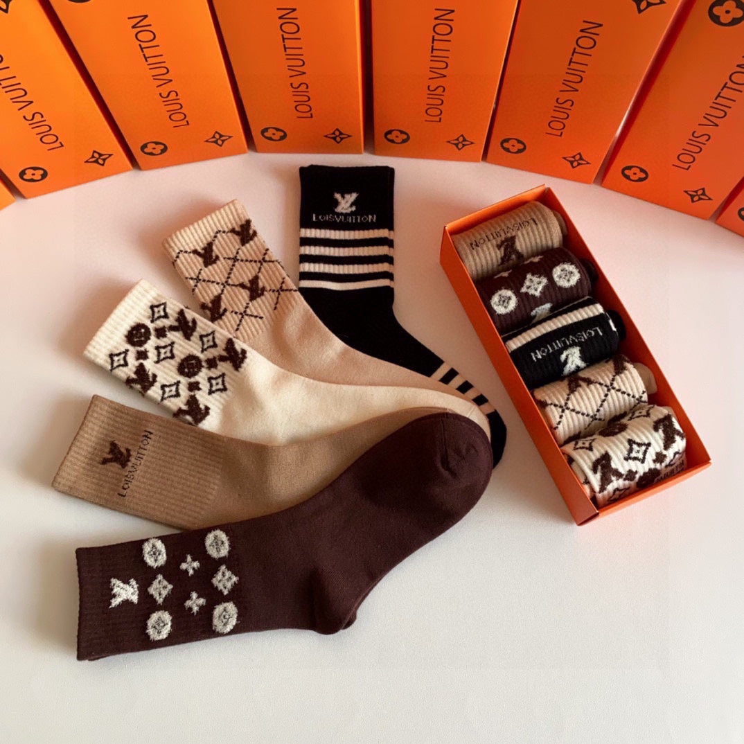 LOUIS VUITTON CREW SOCKS 423801 (1 BOX)