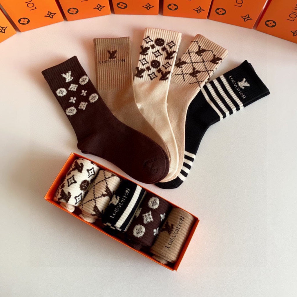 LOUIS VUITTON CREW SOCKS 423801 (1 BOX)