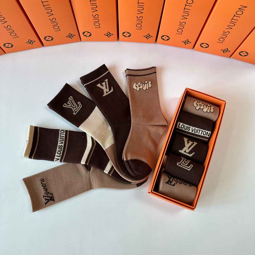 LOUIS VUITTON CREW SOCKS 423817 (1 BOX)