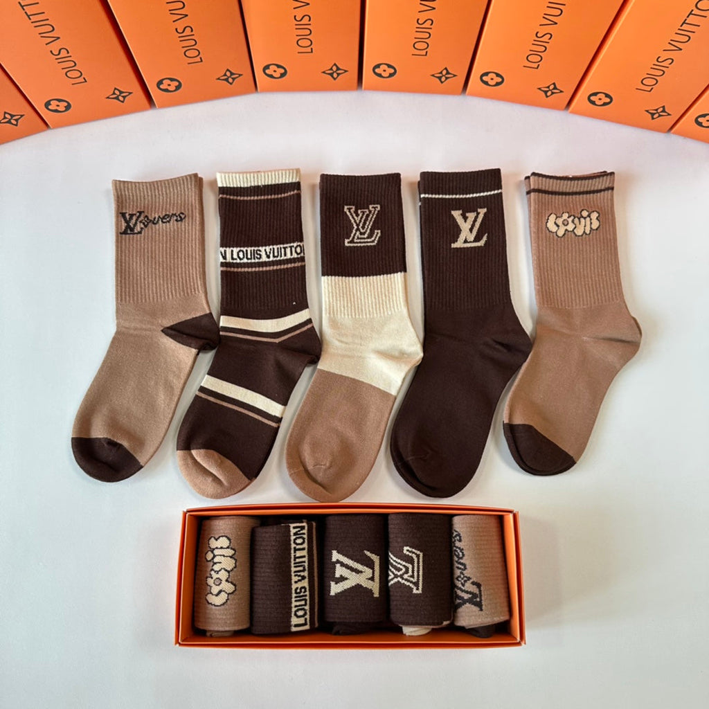 LOUIS VUITTON CREW SOCKS 423817 (1 BOX)