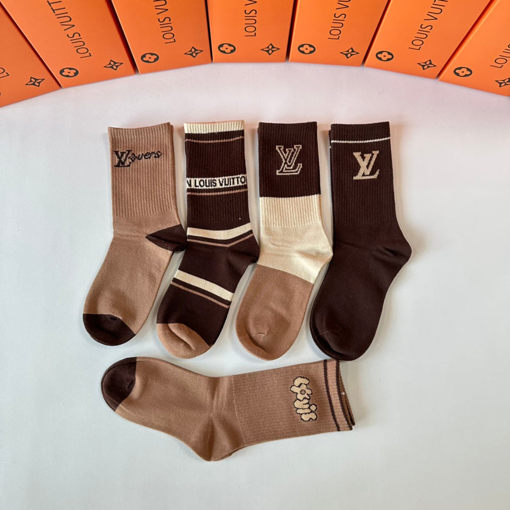 LOUIS VUITTON CREW SOCKS 423817 (1 BOX)