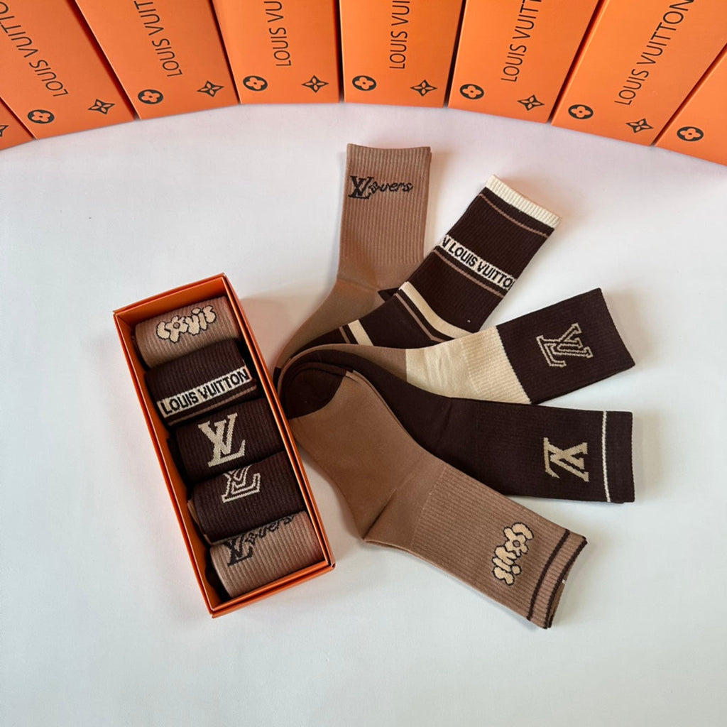 LOUIS VUITTON CREW SOCKS 423817 (1 BOX)
