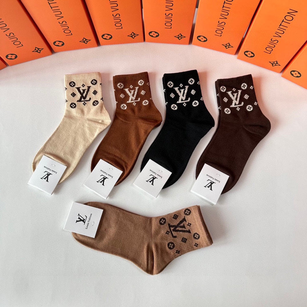 LOUIS VUITTON LOW-CUT SOCKS 423843 (1 BOX)
