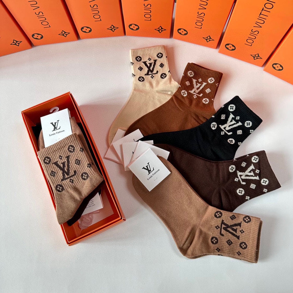 LOUIS VUITTON LOW-CUT SOCKS 423843 (1 BOX)