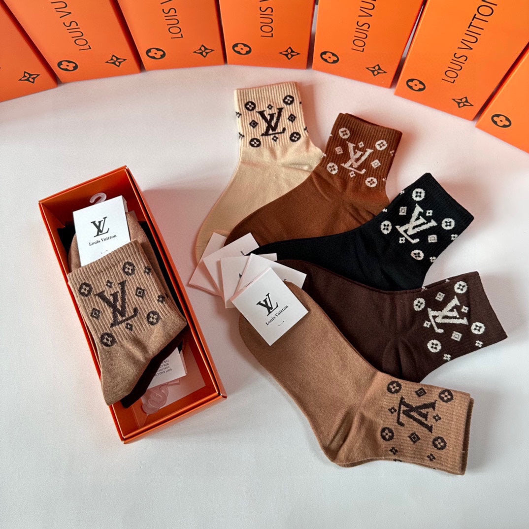 LOUIS VUITTON LOW-CUT SOCKS 423843 (1 BOX)