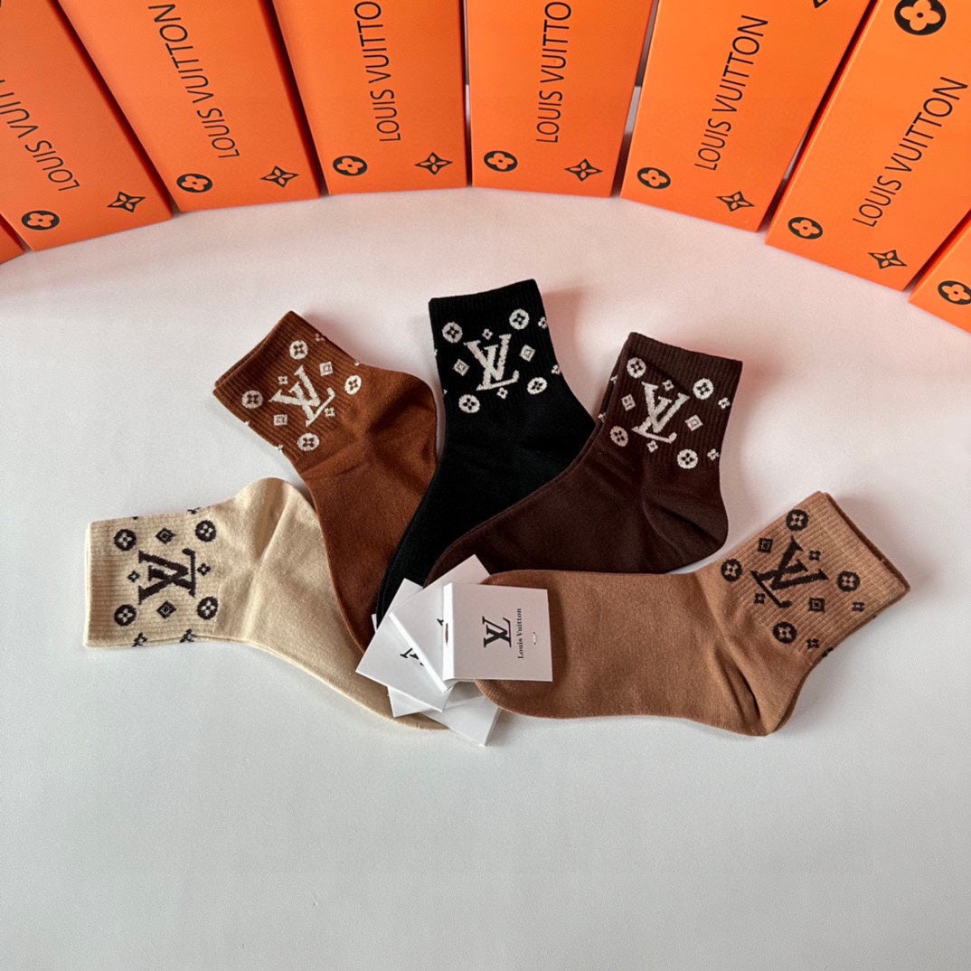 LOUIS VUITTON LOW-CUT SOCKS 423843 (1 BOX)