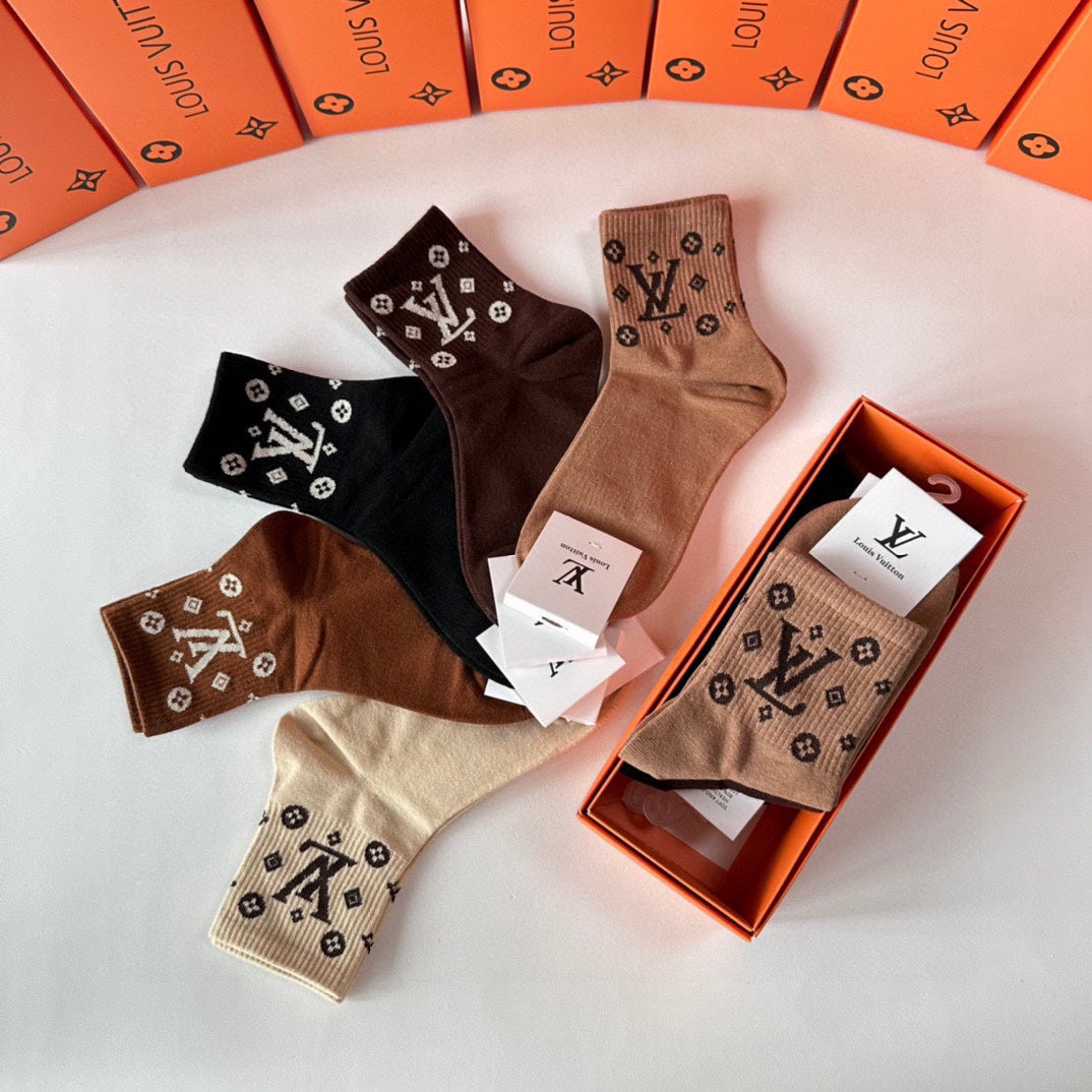 LOUIS VUITTON LOW-CUT SOCKS 423843 (1 BOX)