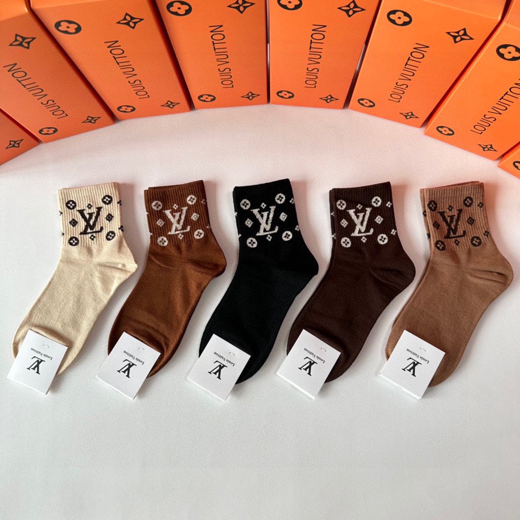 LOUIS VUITTON LOW-CUT SOCKS 423843 (1 BOX)