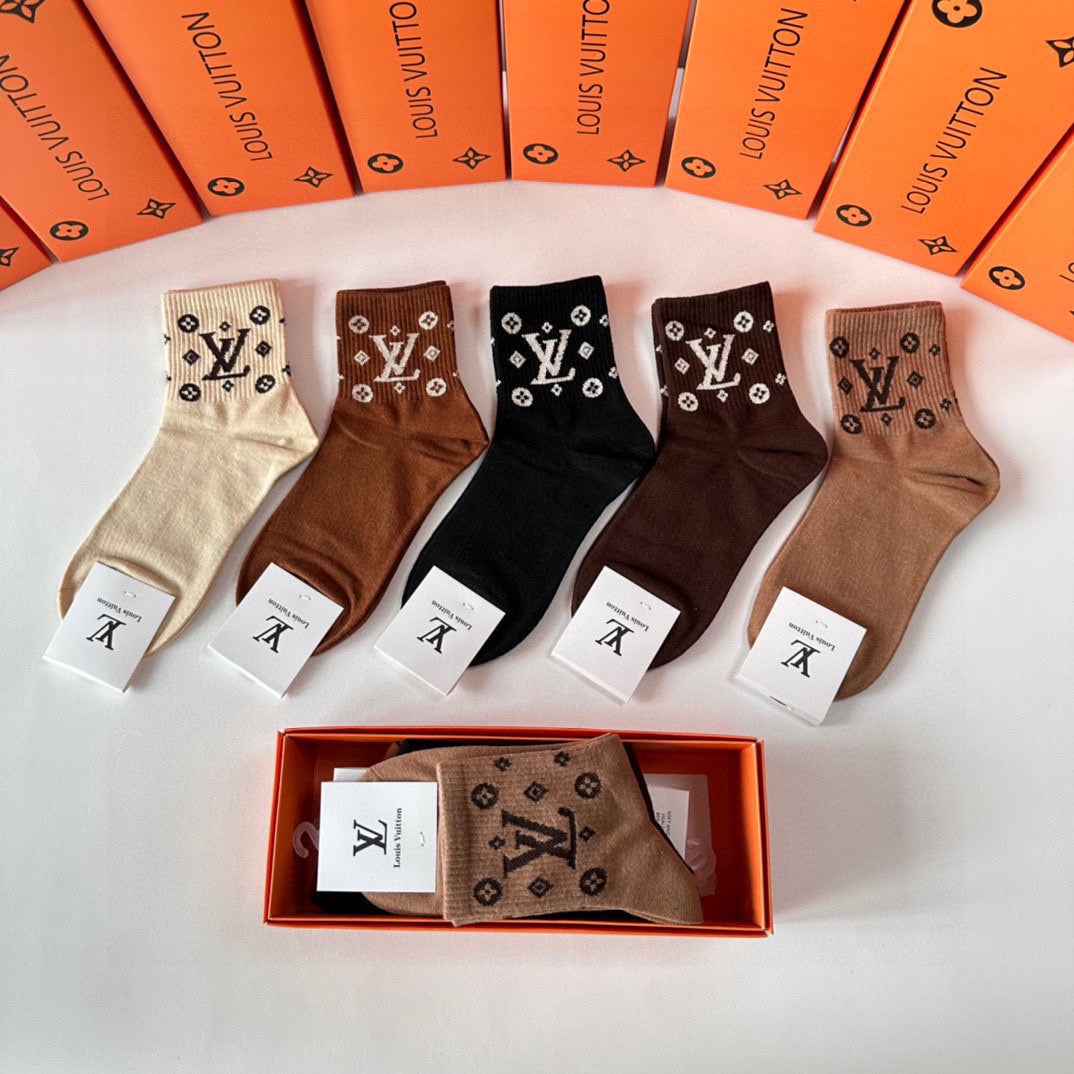 LOUIS VUITTON LOW-CUT SOCKS 423843 (1 BOX)