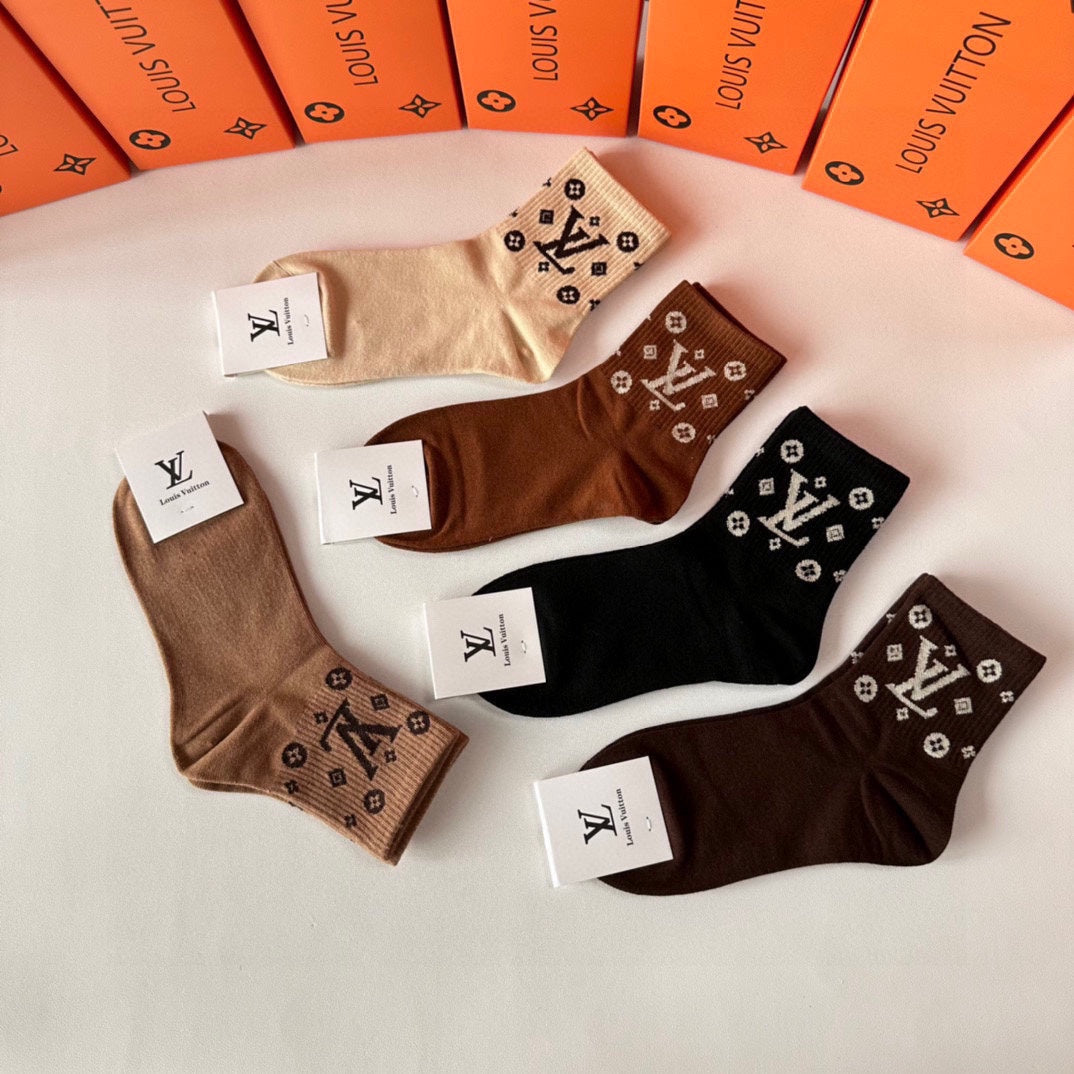 LOUIS VUITTON LOW-CUT SOCKS 423843 (1 BOX)