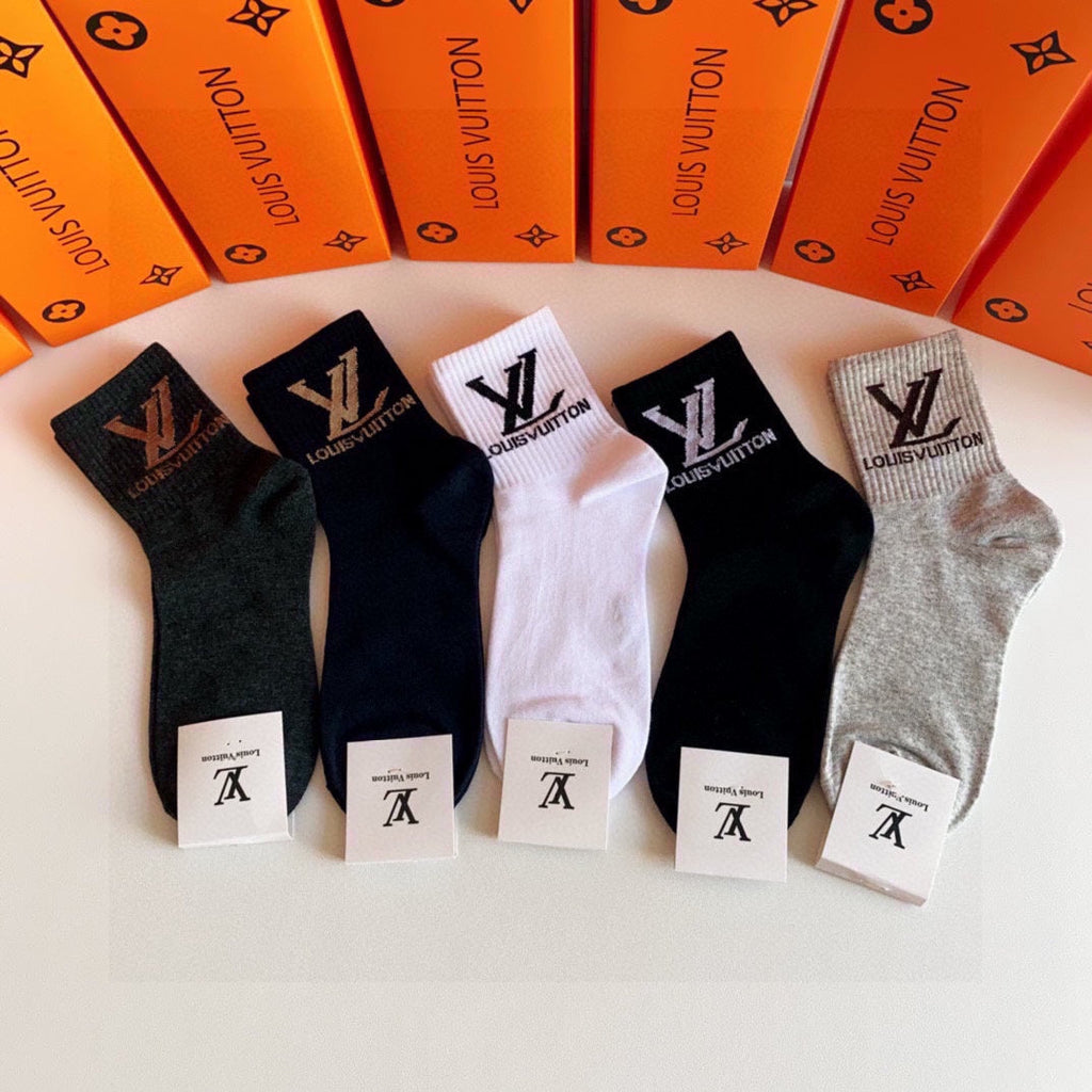 LOUIS VUITTON LOW-CUT SOCKS 423818 (1 BOX)