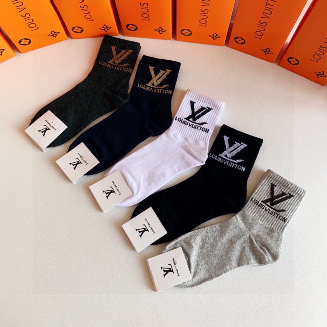 LOUIS VUITTON LOW-CUT SOCKS 423818 (1 BOX)