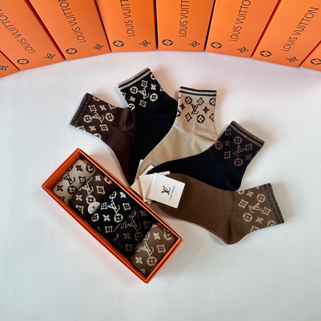 LOUIS VUITTON LOW-CUT SOCKS 423823 (1 BOX)