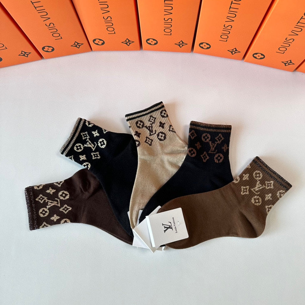 LOUIS VUITTON LOW-CUT SOCKS 423823 (1 BOX)