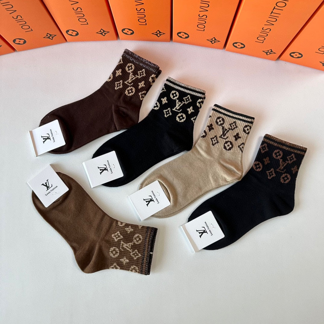 LOUIS VUITTON LOW-CUT SOCKS 423823 (1 BOX)
