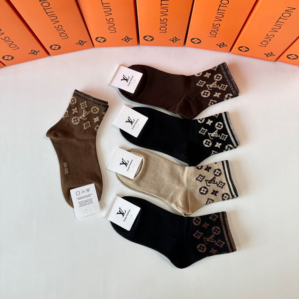 LOUIS VUITTON LOW-CUT SOCKS 423823 (1 BOX)