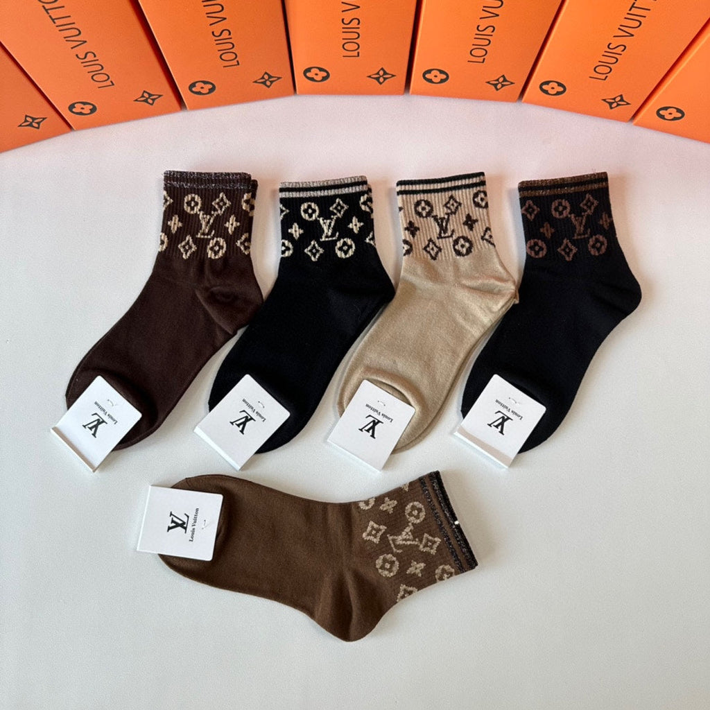 LOUIS VUITTON LOW-CUT SOCKS 423823 (1 BOX)